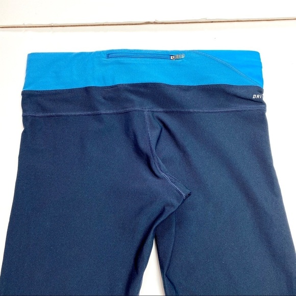 Nike Dri-Fit Capri Pants Navy Blue - Picture 5 of 9